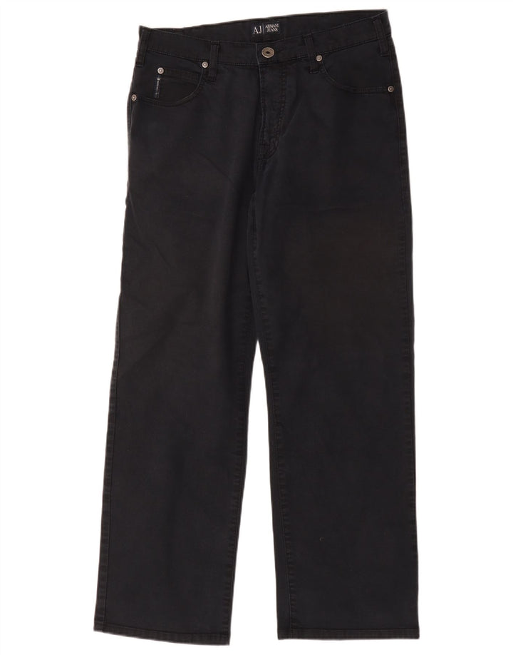 Jeans dritti da uomo Armani W32 L28 cotone nero