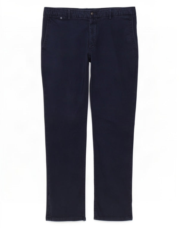Pantaloni chino slim fit da uomo Massimo Dutti EU 44 Large W34 L30 Blu navy