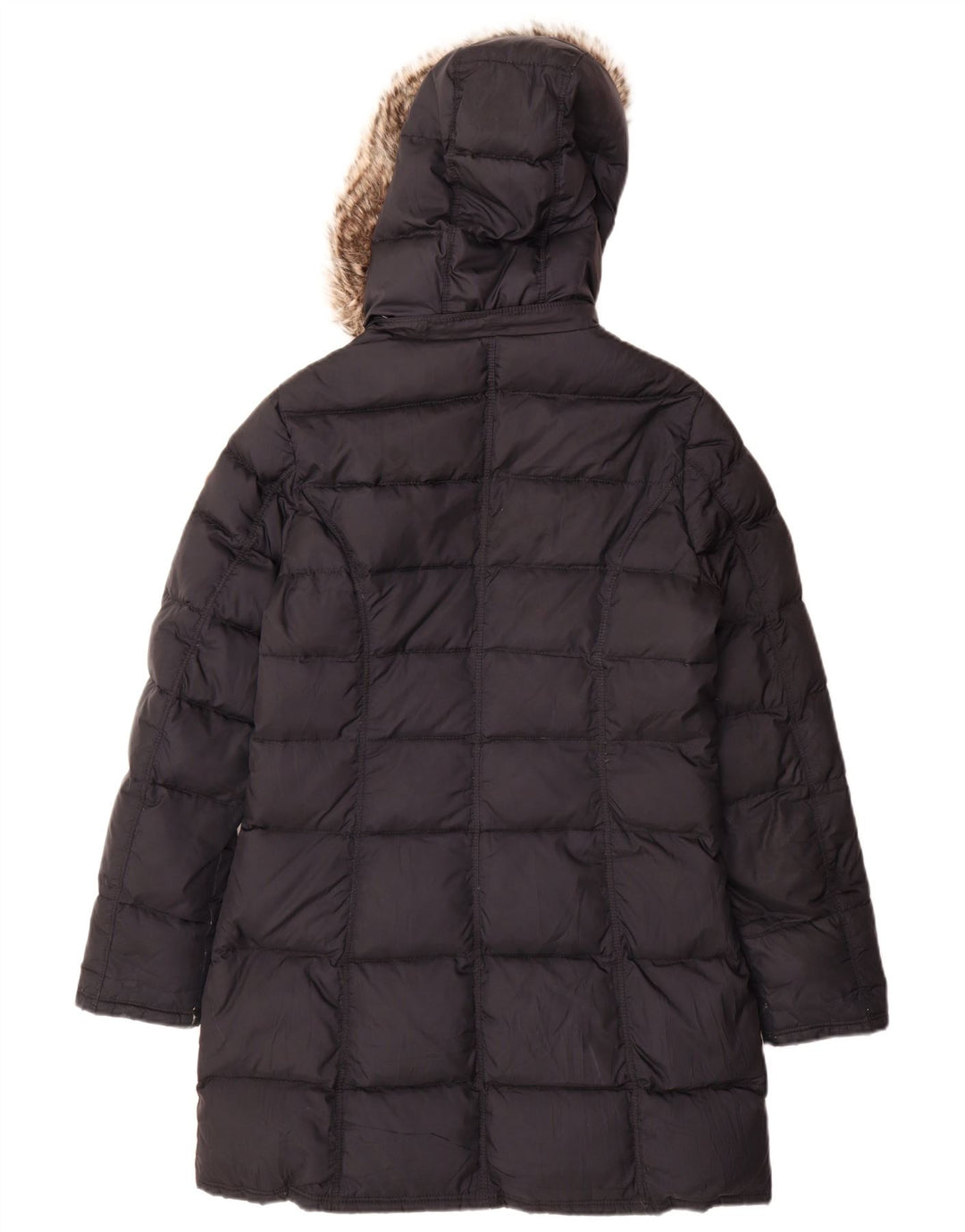 Cappotto imbottito con cappuccio da donna Tommy Hilfiger UK 14 poliestere medio blu navy