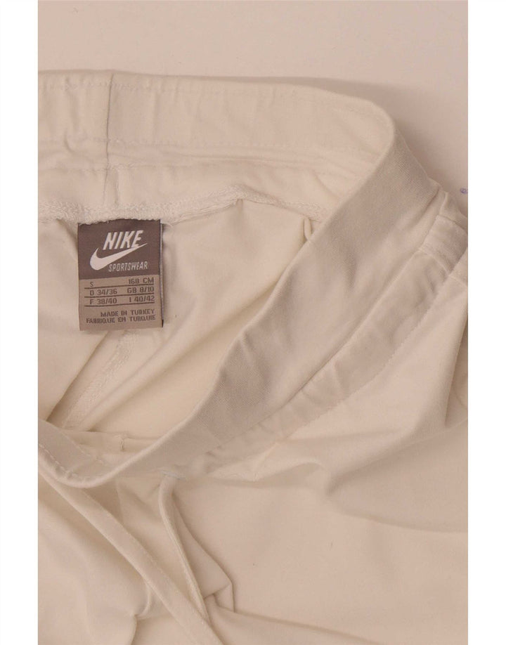 Pantaloni della tuta da donna Nike UK 8/10 Small bianchi