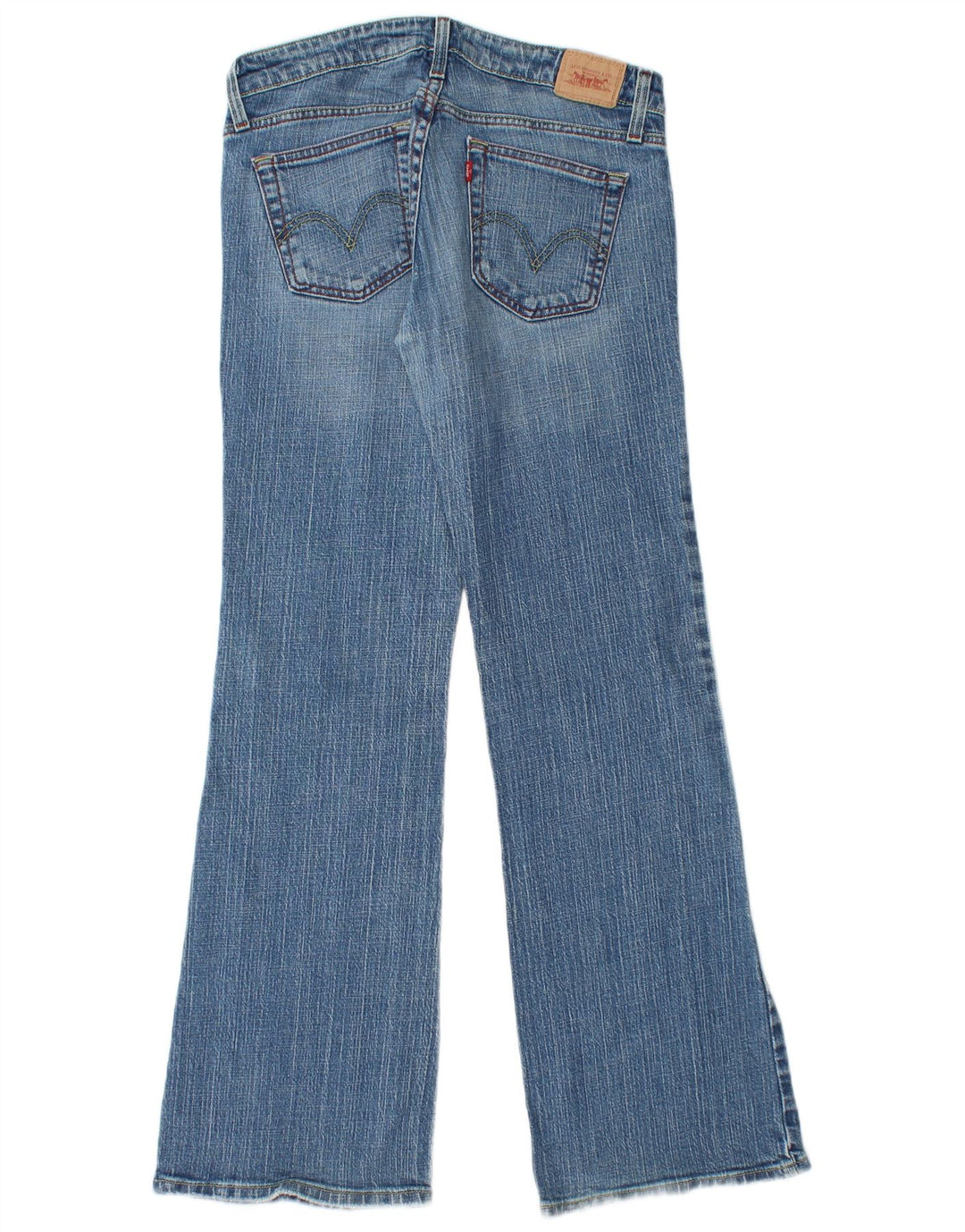 Levi's Donna 524 Jeans svasati super bassi US 9 Medio W30 L31 Cotone blu