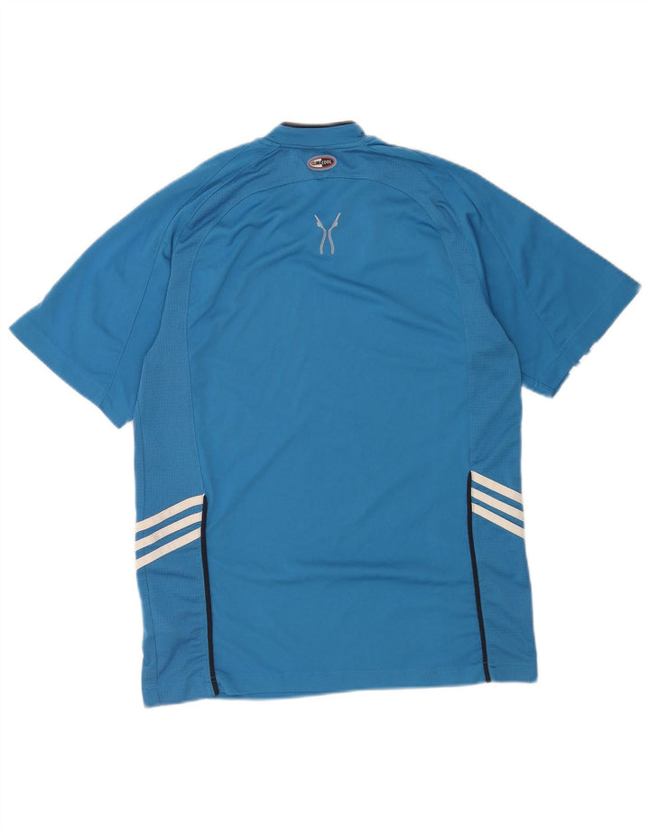 T-shirt Adidas da uomo Top Small blu in poliestere color block