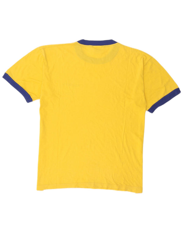 T-shirt Diadora Uomo Top Large Giallo Colorblock in cotone