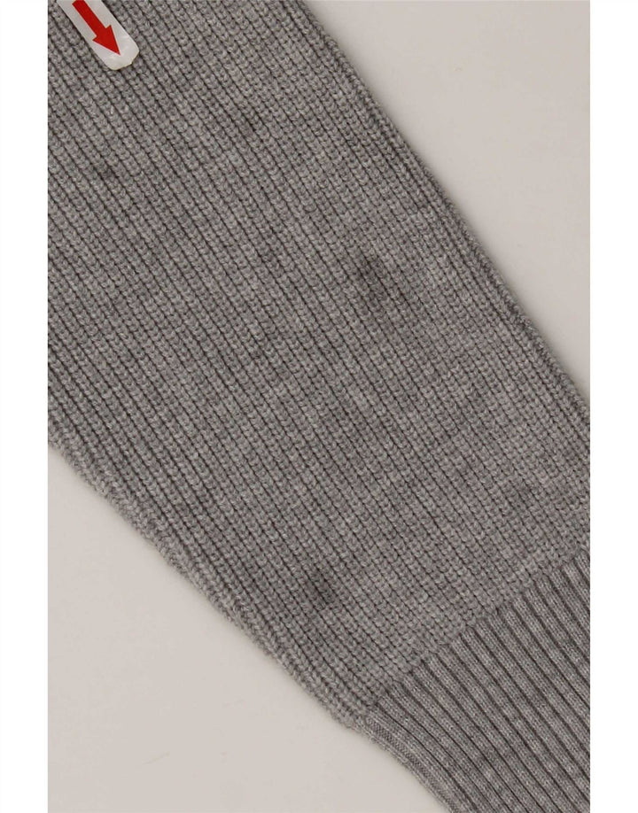 Maglione da uomo Marks & Spencer vestibilità regolare con zip e collo grande grigio