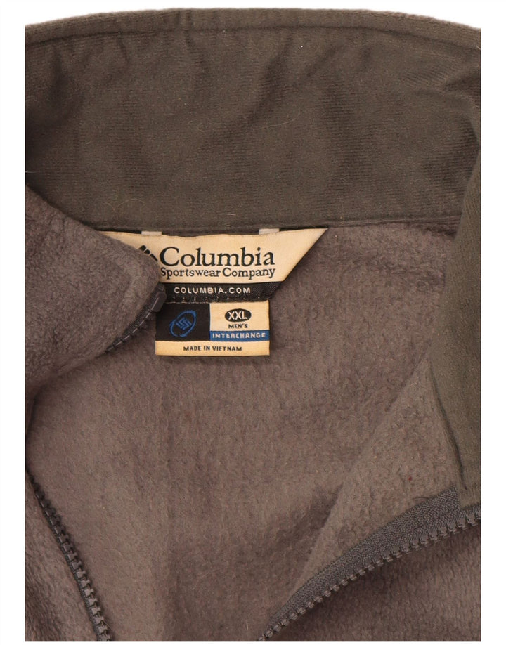 Giacca in pile da uomo Columbia UK 44 2XL Poliestere grigio