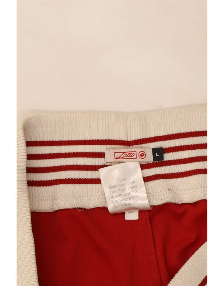 Pantaloni da tuta da donna Lotto UK 14 Large Rosso Colourblock Poliestere