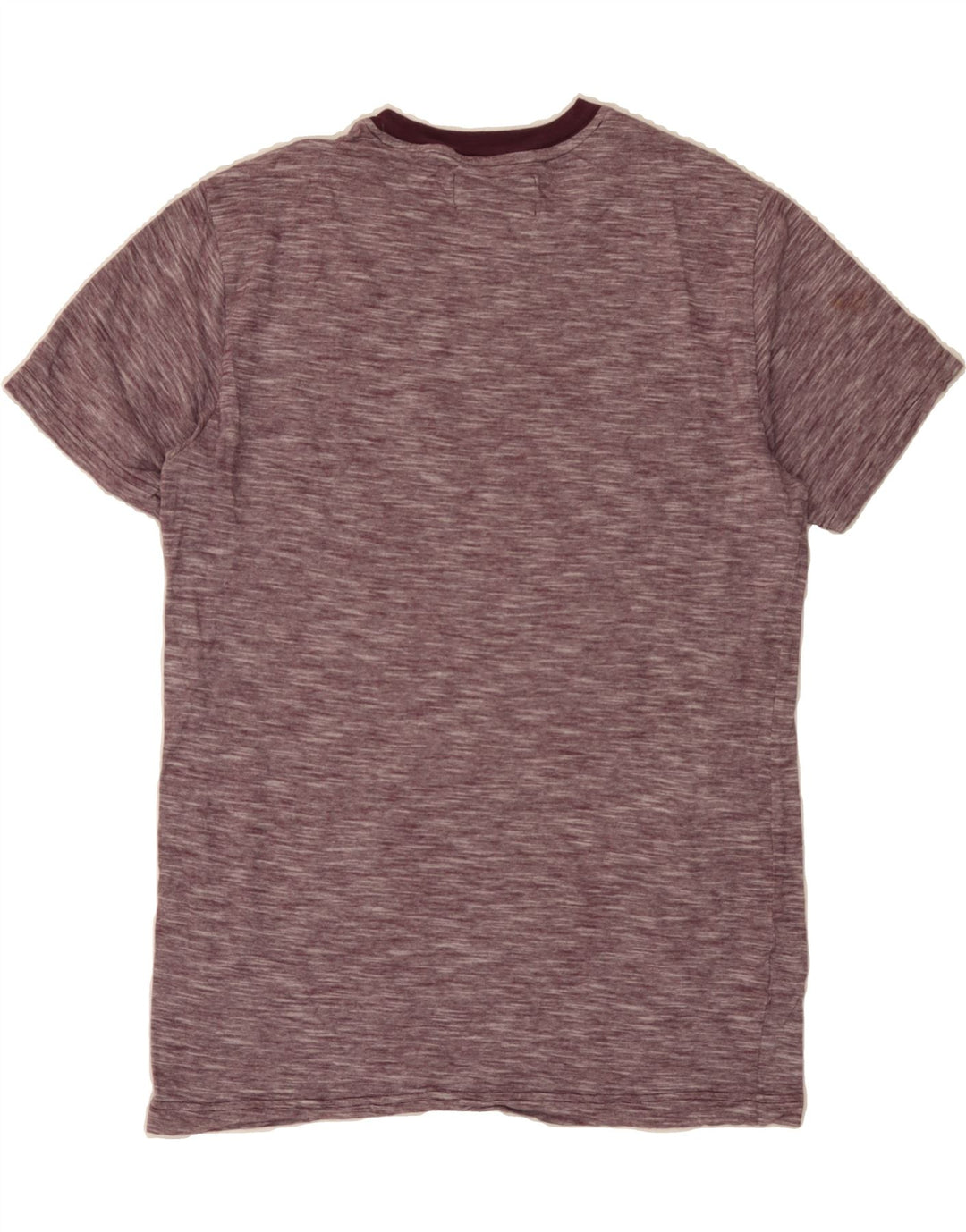 PENGUIN Mens T-Shirt Top Medium Burgundy Pinstripe Cotton Vintage Penguin and Second-Hand Penguin from Messina Hembry 