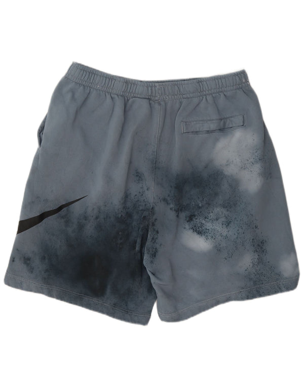 Pantaloncini sportivi Nike da uomo lavaggio acido 2XL cotone maculato blu