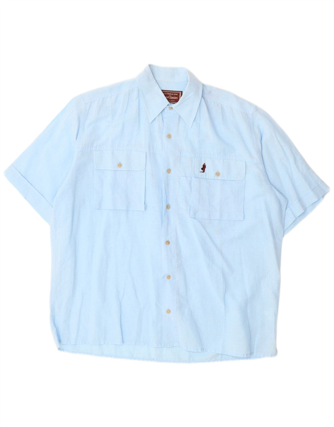 Camicia a maniche corte da uomo Marlboro Classics Blu medio