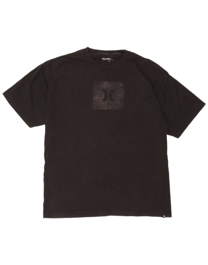 T-shirt grafica Hurley da uomo grande nera