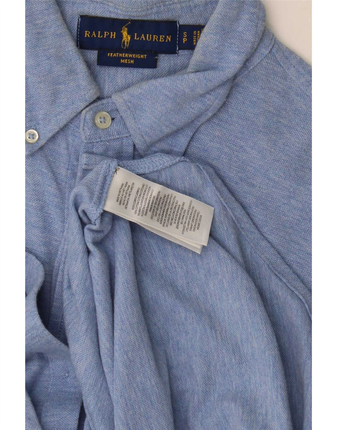 Camicia da uomo Ralph Lauren piccola in cotone blu