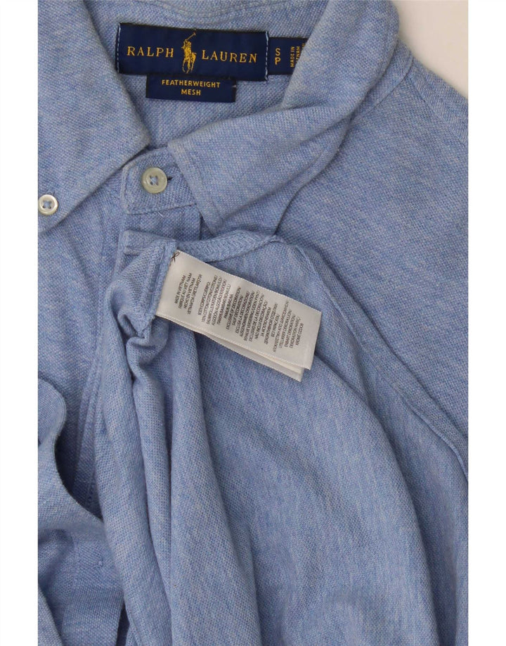 Camicia da uomo Ralph Lauren piccola in cotone blu
