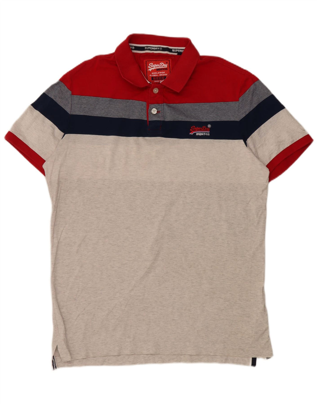 Polo da uomo Superdry XL in cotone color block multicolore