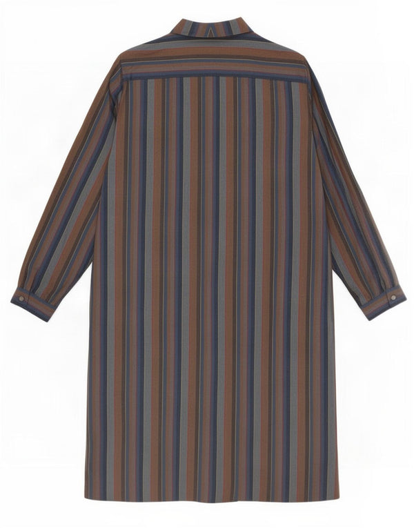 Abito a trapezio da donna a maniche lunghe MARKWALD EU 46 XL Lana vergine a righe marrone