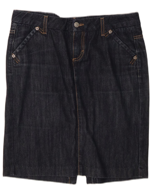 Gonna in denim da donna Sisley IT 42 media W32 cotone blu navy
