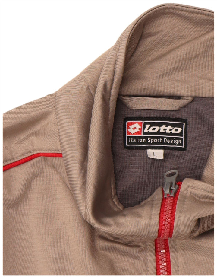 Giacca da tuta da uomo Lotto grande in poliestere beige