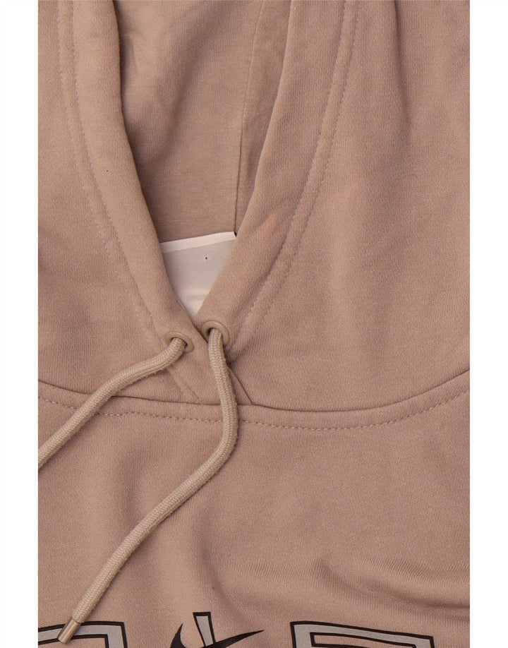 NIKE Felpa con cappuccio grafica da uomo, vestibilità ampia, piccola, in cotone color block marrone