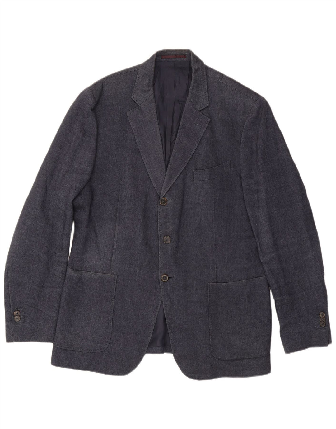 MASSIMO DUTTI Giacca blazer da uomo a 3 bottoni EU 54 XL Lana blu navy