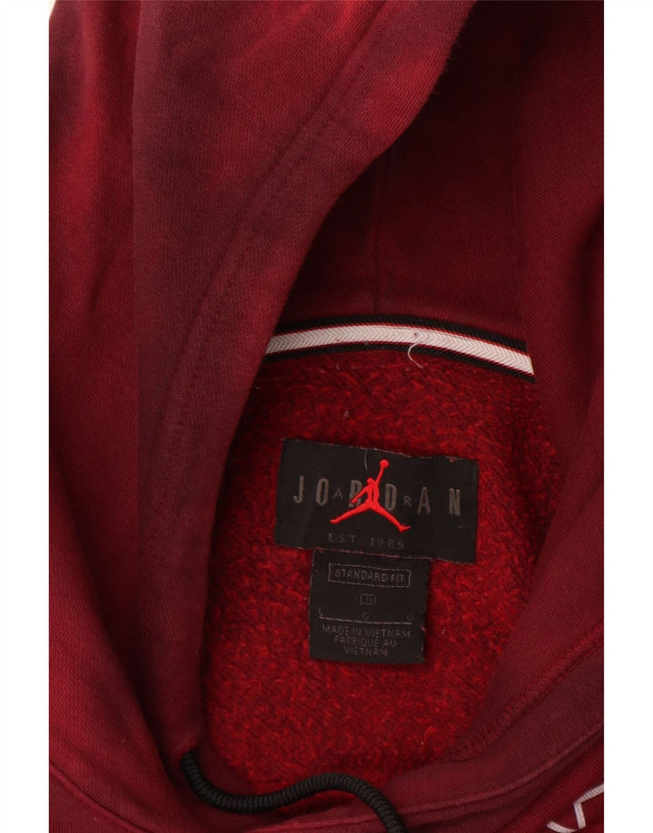 JORDAN Felpa con cappuccio con vestibilità standard grafica da uomo, grande, color bordeaux