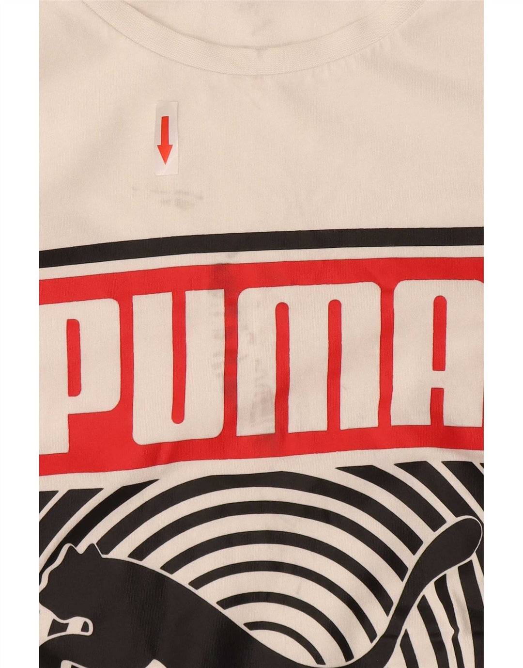 Puma T-shirt grafica da uomo grande in cotone bianco