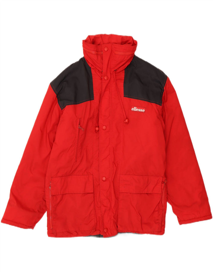 Giacca a vento con cappuccio da uomo Ellesse IT 48 Nylon color block rosso medio