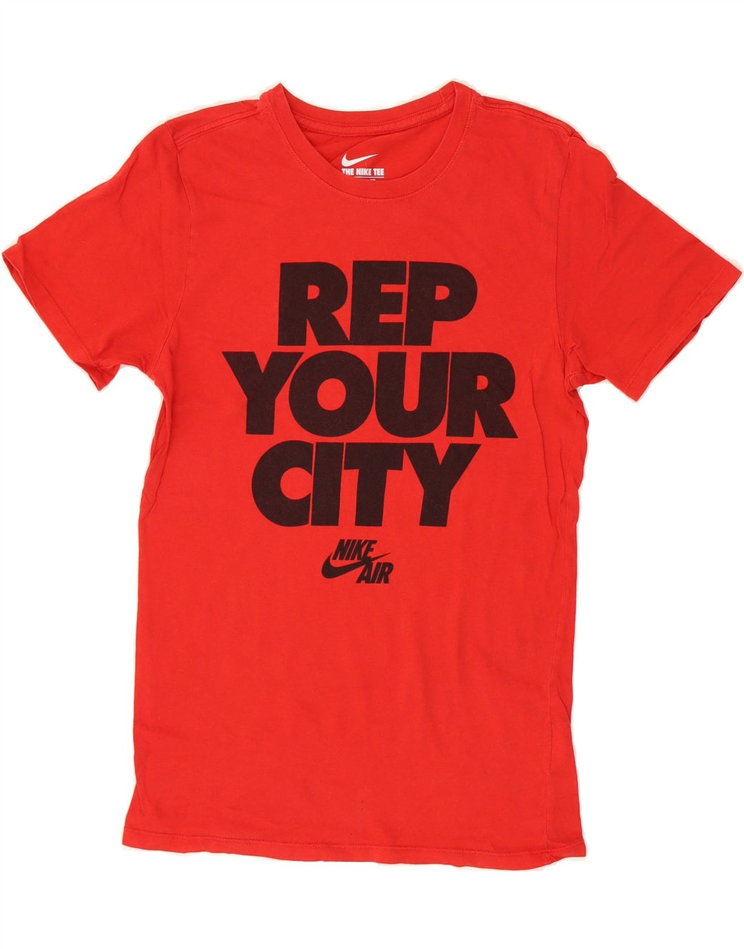 NIKE Mens Athletic Cut Graphic T-Shirt Top Small Red Cotton Vintage Nike and Second-Hand Nike from Messina Hembry 