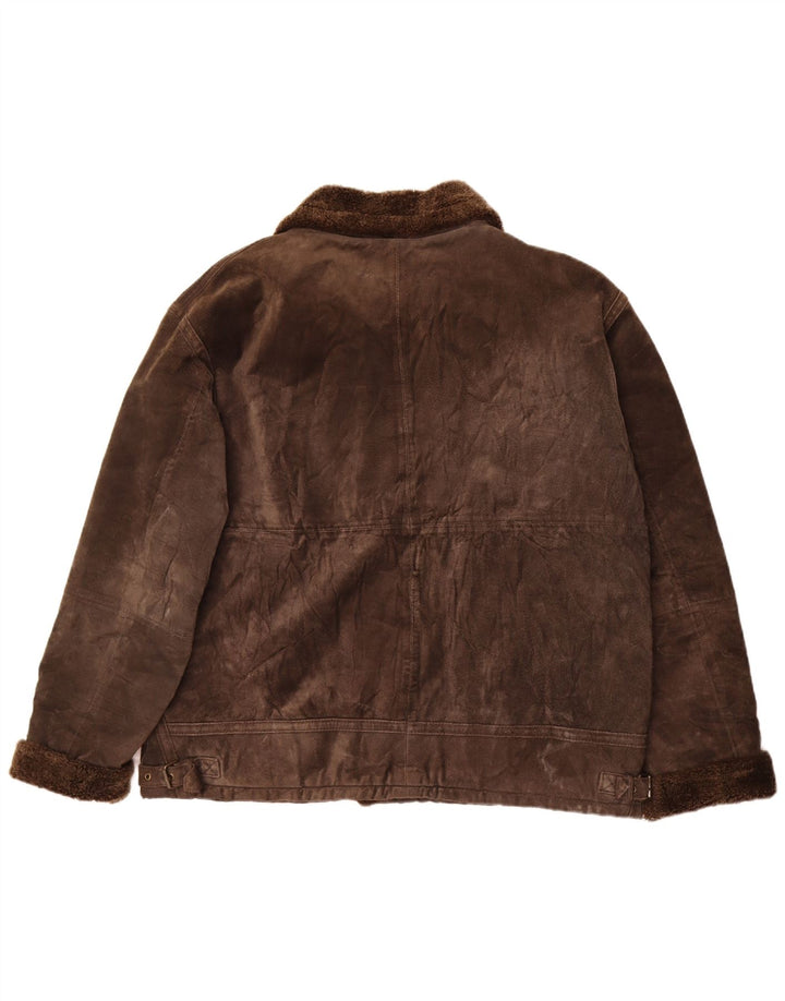 Giacca in shearling da donna TCM UK 28/30 3XL Pelle marrone