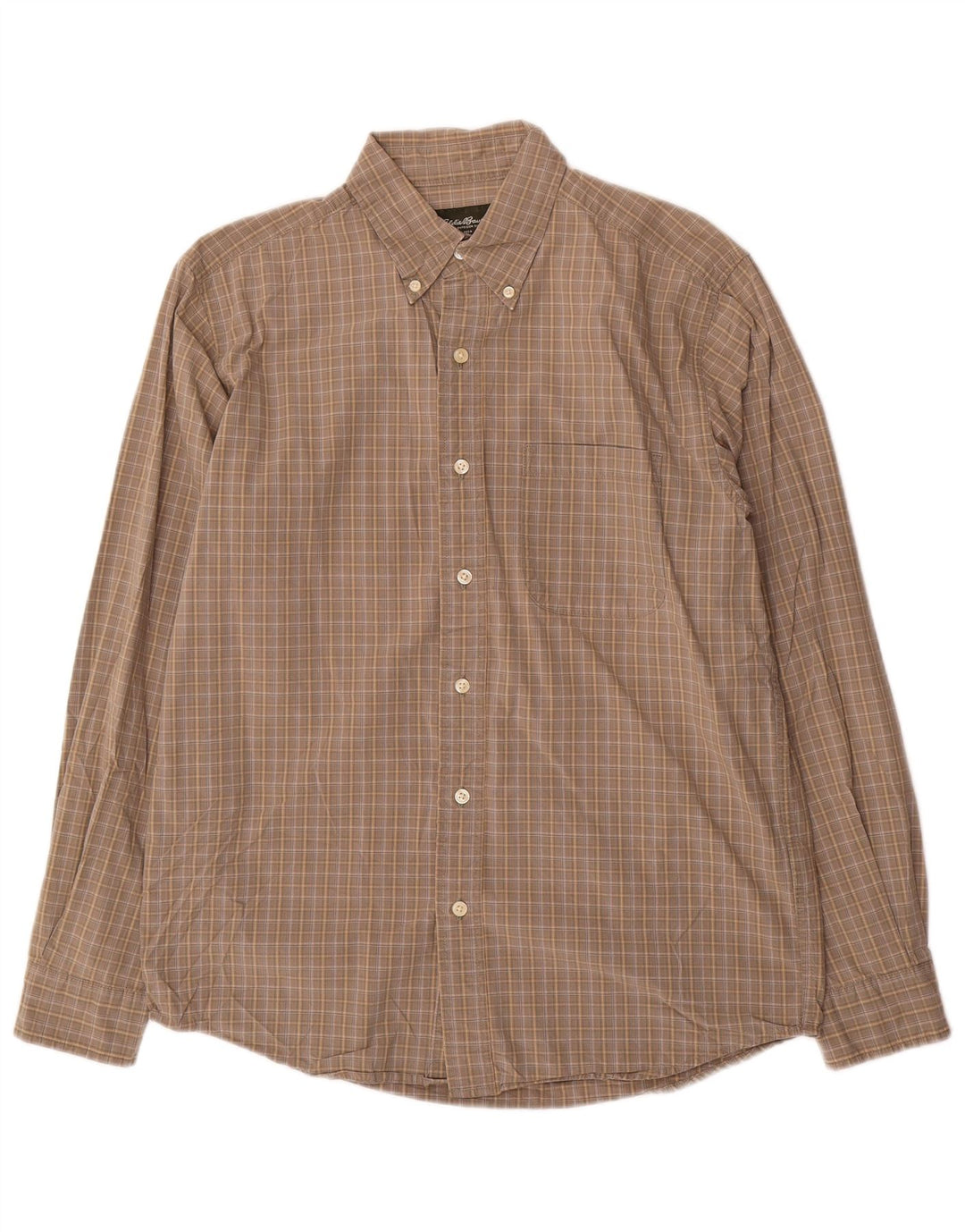 EDDIE BAUER Camicia da uomo piccola in cotone a quadri grigi