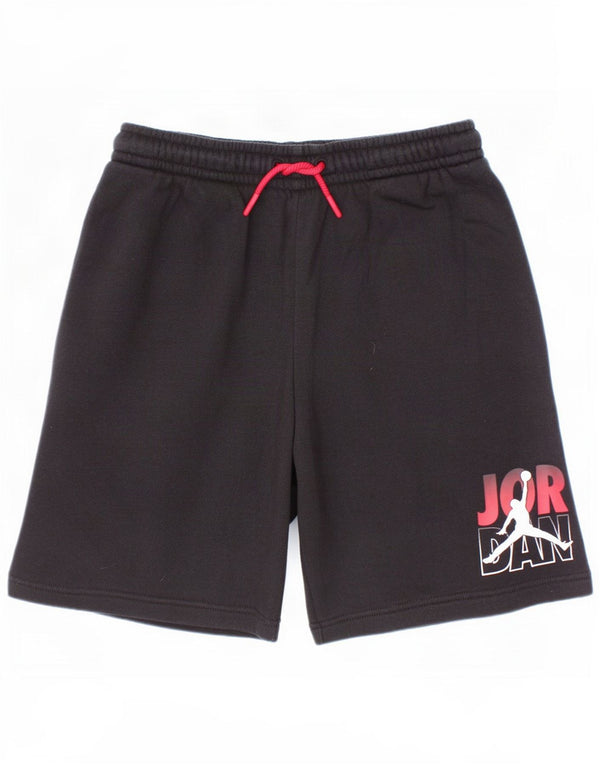 Pantaloncini sportivi Jordan con grafica da ragazzo, 12-13 anni, grandi, in cotone nero