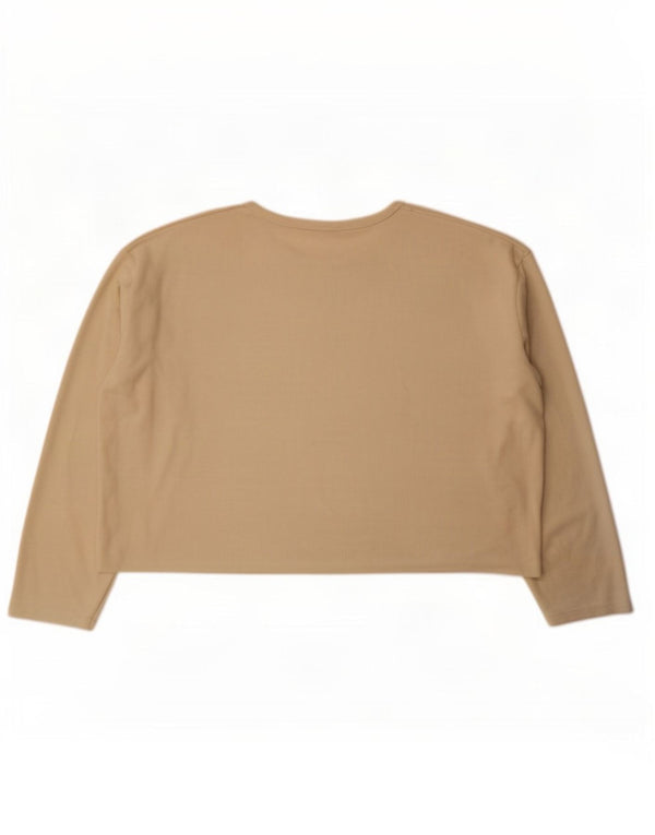 Top Zara da uomo vestibilità ampia a maniche lunghe grande beige