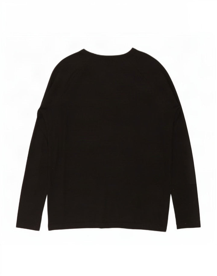 Top Zara da donna oversize a maniche lunghe UK 10 piccolo nero