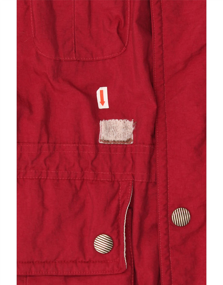VINTAGE Womens Hooded Windbreaker Coat UK 20 2XL Red Polyamide Vintage Vintage and Second-Hand Vintage from Messina Hembry 