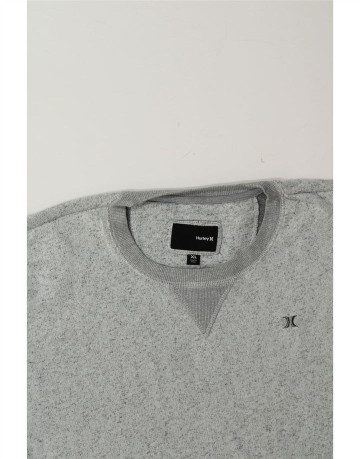 HURLEY Mens Sweatshirt Jumper XL Grey Cotton Vintage Hurley and Second-Hand Hurley from Messina Hembry 