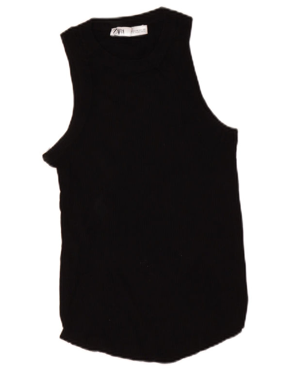 Canotta Zara da donna UK 12 media viscosa nera