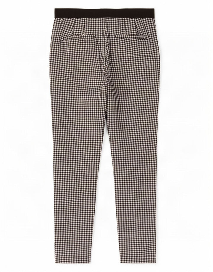 Pantaloni chino slim da donna Zara piccoli W27 L27 a quadretti neri