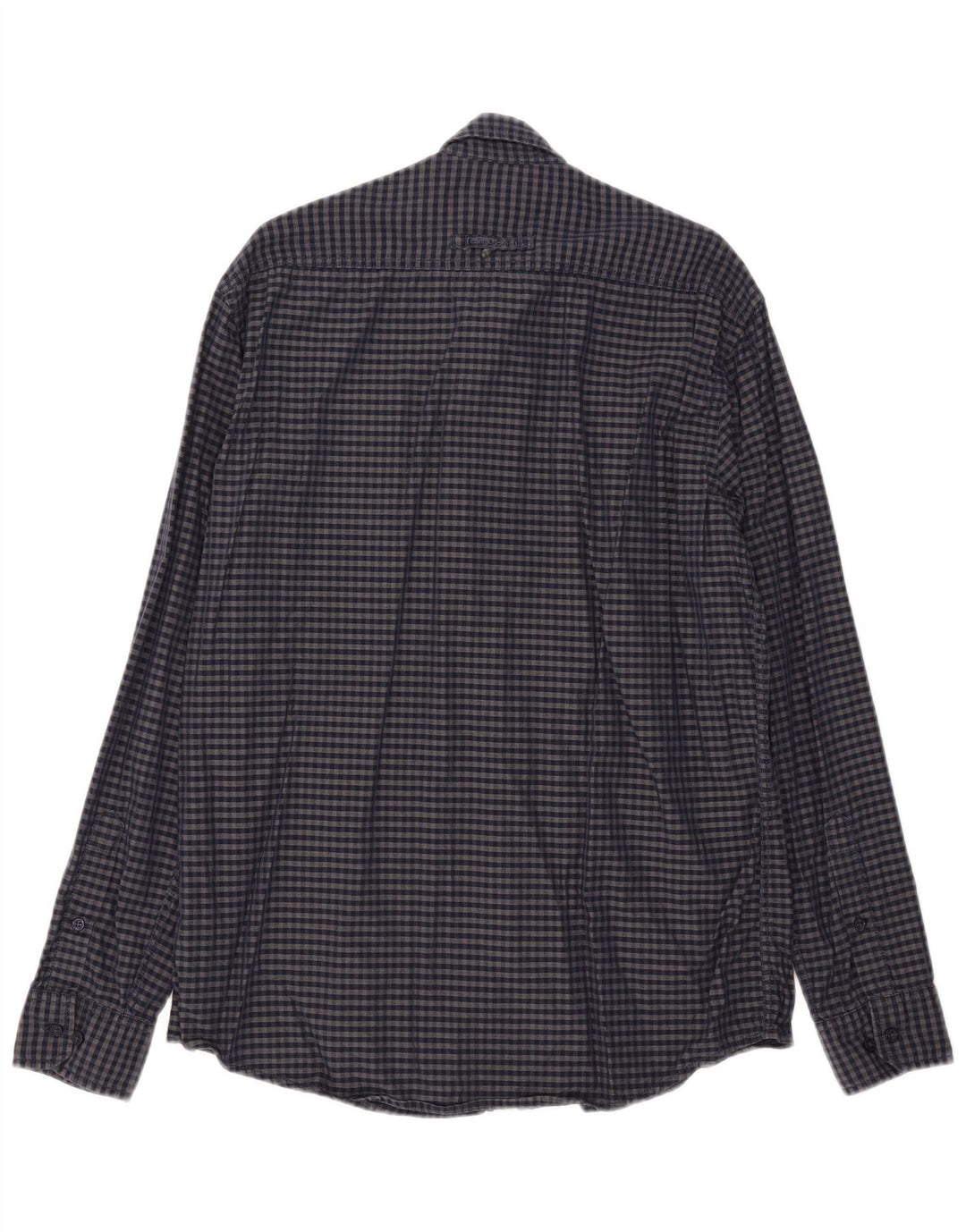 Camicia da uomo dalla vestibilità regolare Camel Active in cotone a quadretti blu navy medio