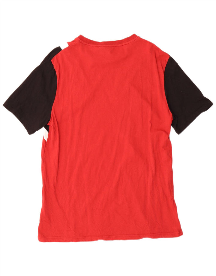 T-shirt da uomo Lyle & Scott Top in cotone color block rosso medio