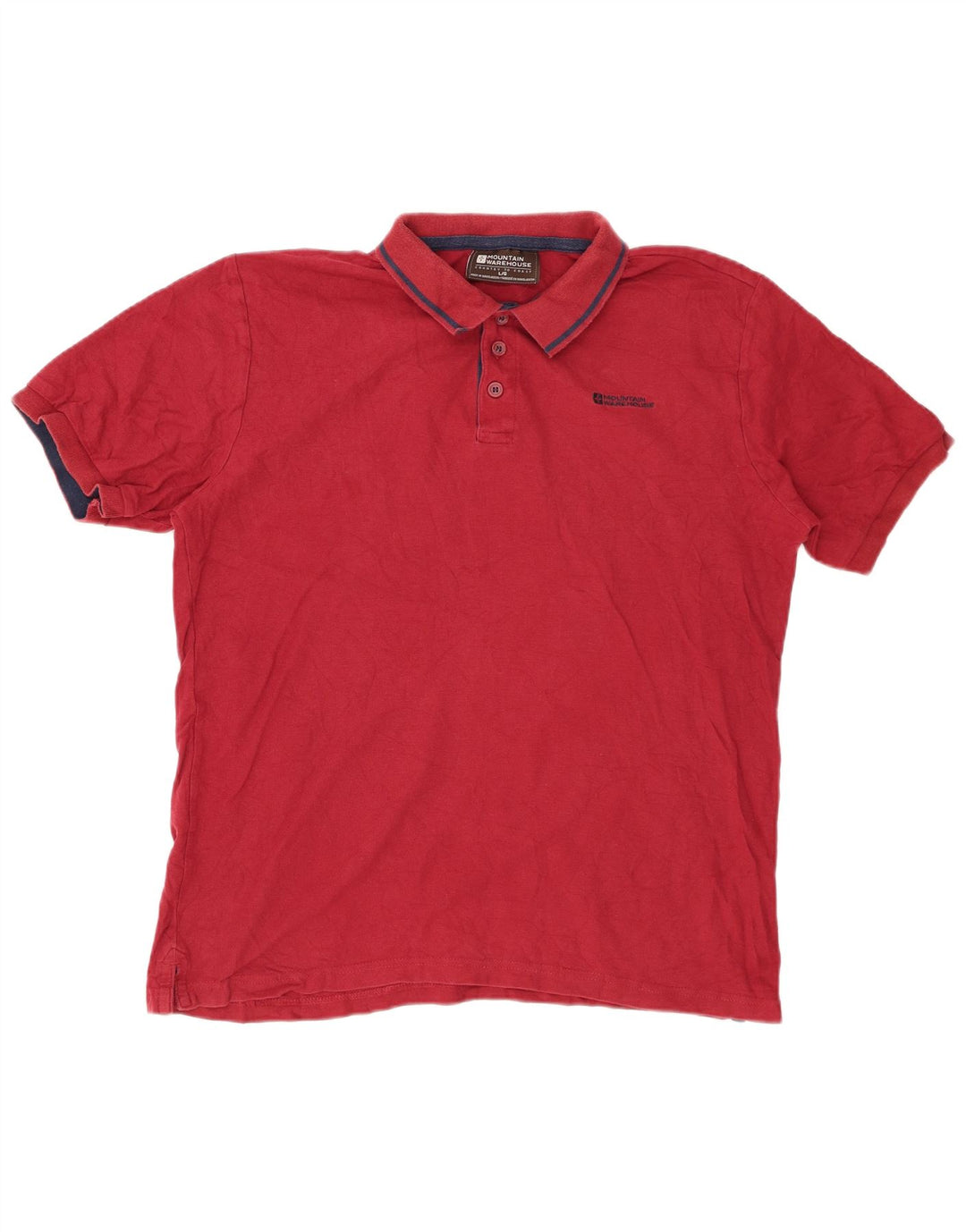 MOUNTAIN WAREHOUSE Polo da uomo grande in cotone rosso