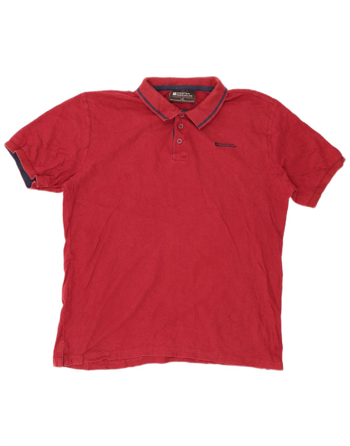 MOUNTAIN WAREHOUSE Polo da uomo grande in cotone rosso