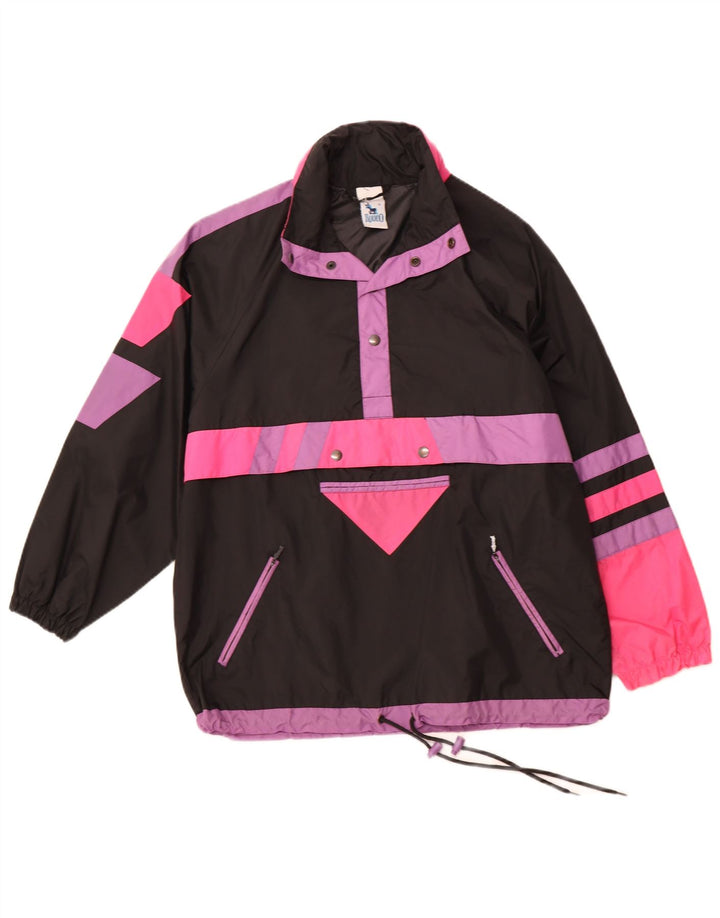 Giacca anorak con cappuccio da uomo RODEO UK 36 Small in nylon color block nero