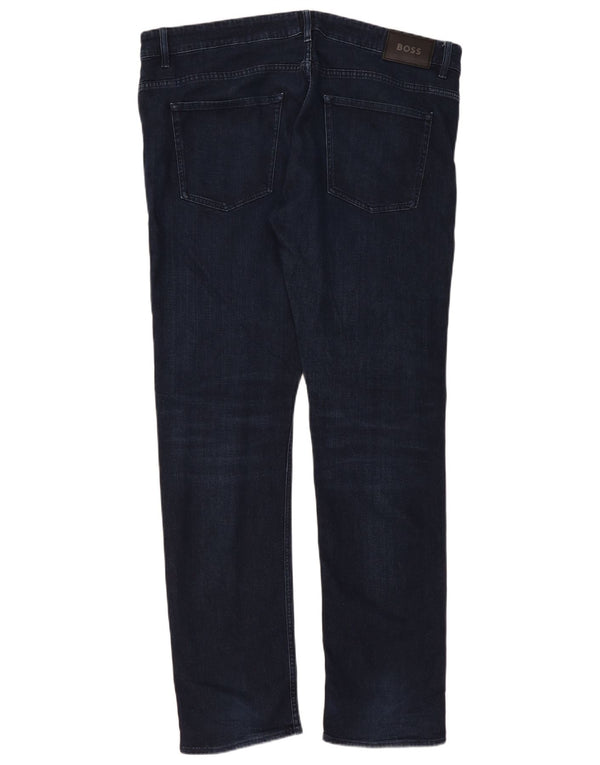 Jeans slim da uomo Hugo Boss W38 L34 cotone blu navy