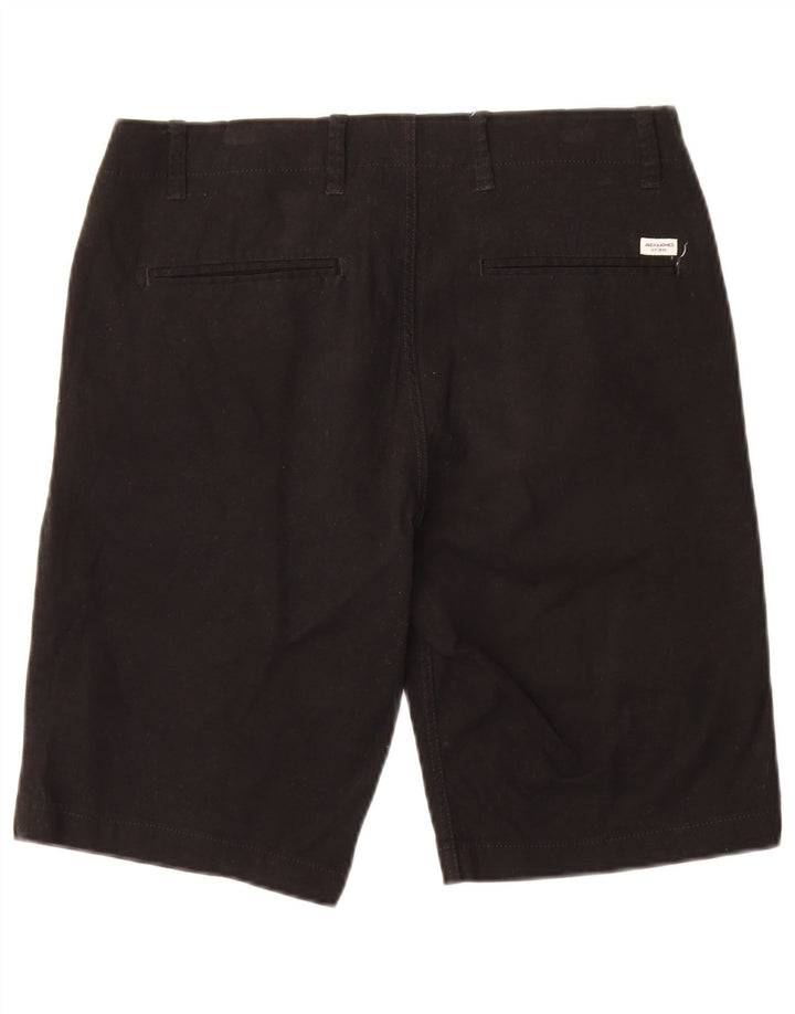 JACK & JONES Pantaloncini chino da uomo medi W32 in cotone nero