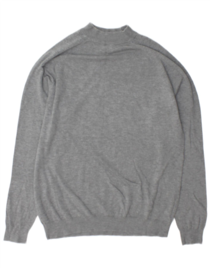 Maglione Zara da uomo con collo alto in viscosa grigio medio