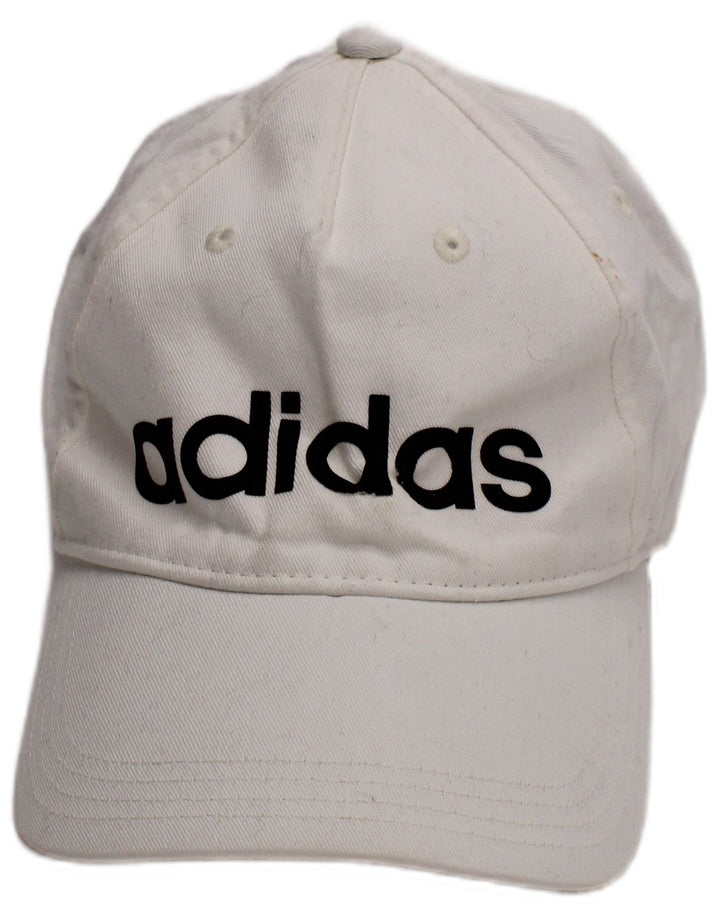 Berretto da baseball grafico da uomo Adidas taglia unica in cotone bianco