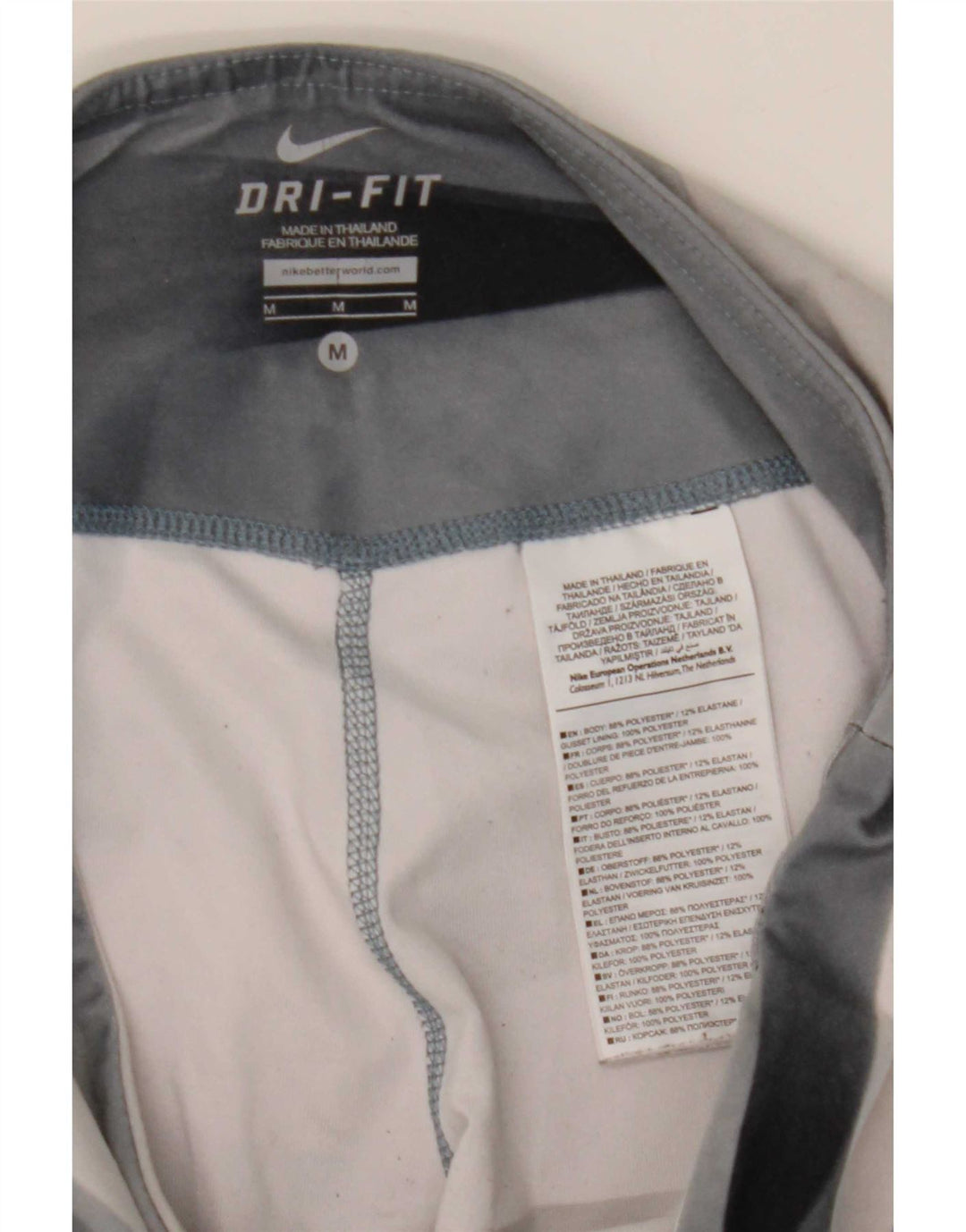 Leggings Nike Dri Fit da donna UK 12 Poliestere geometrico grigio medio