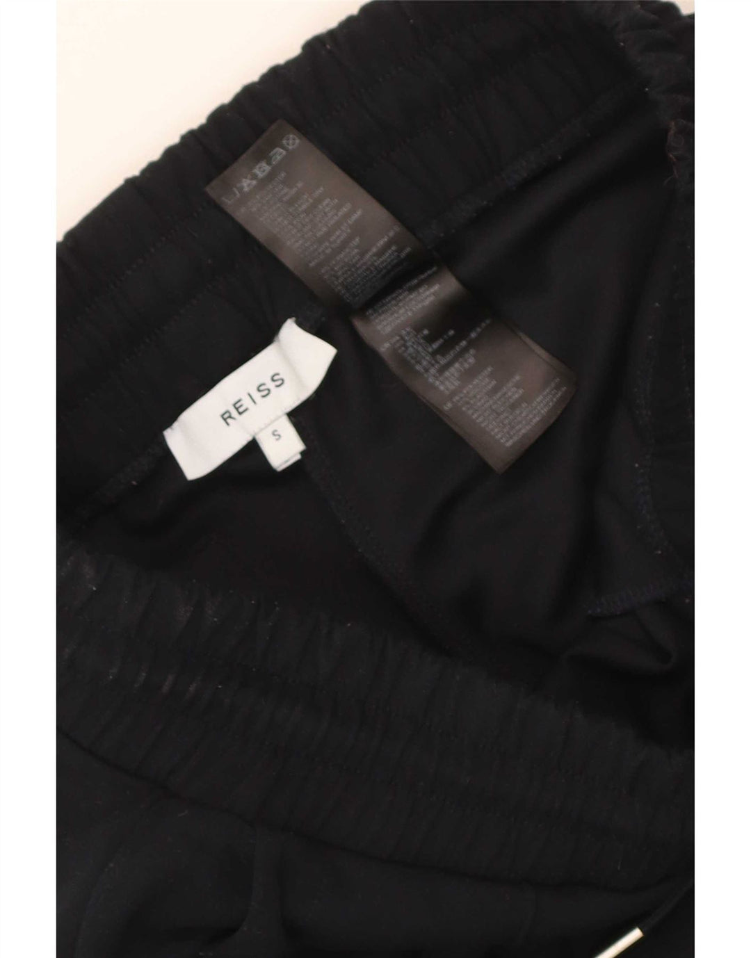 Pantaloni da tuta da donna a gamba larga Reiss UK 10 Small Poliestere nero