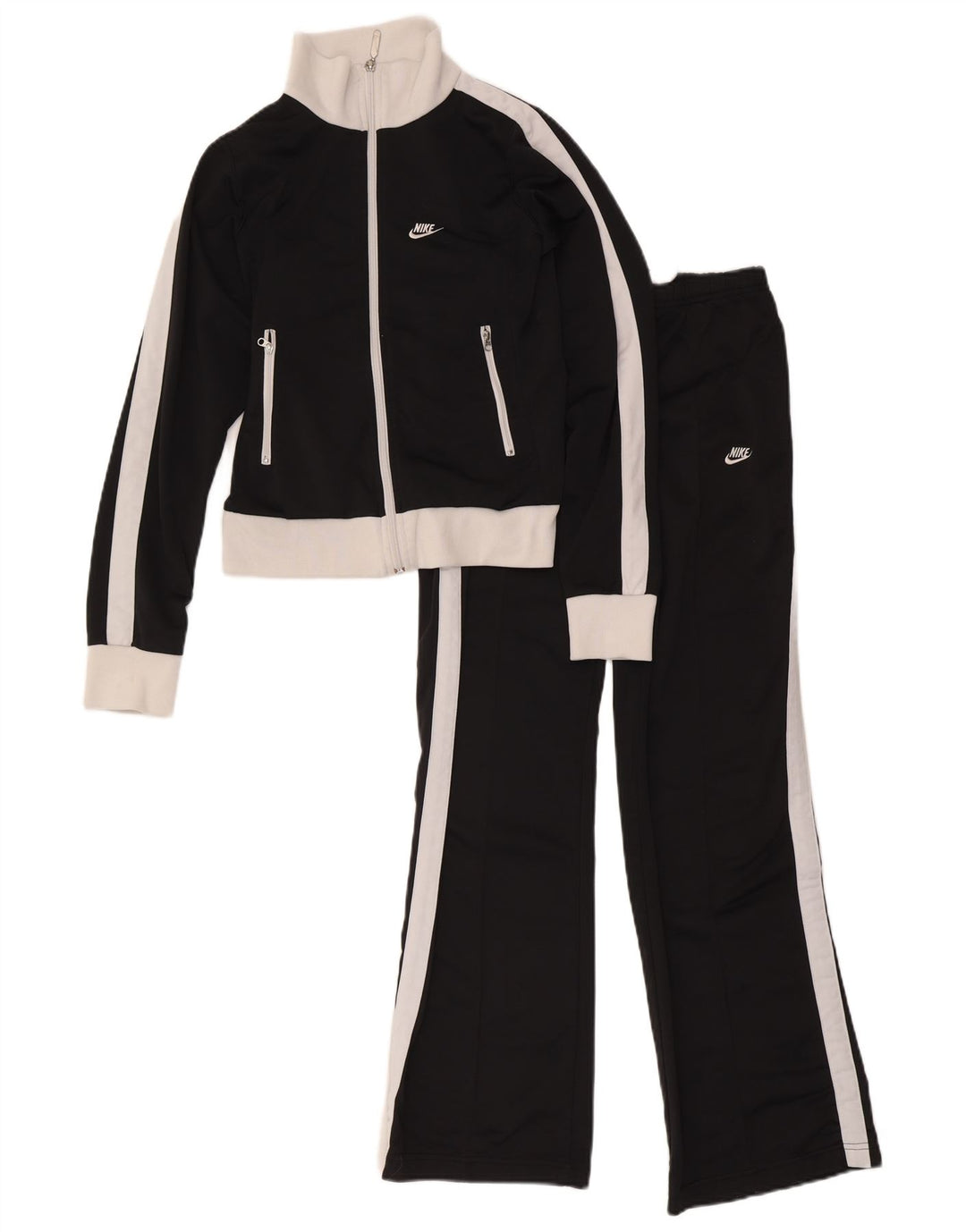 Tuta intera da donna Nike UK 8/10 Small Nero Colourblock Poliestere