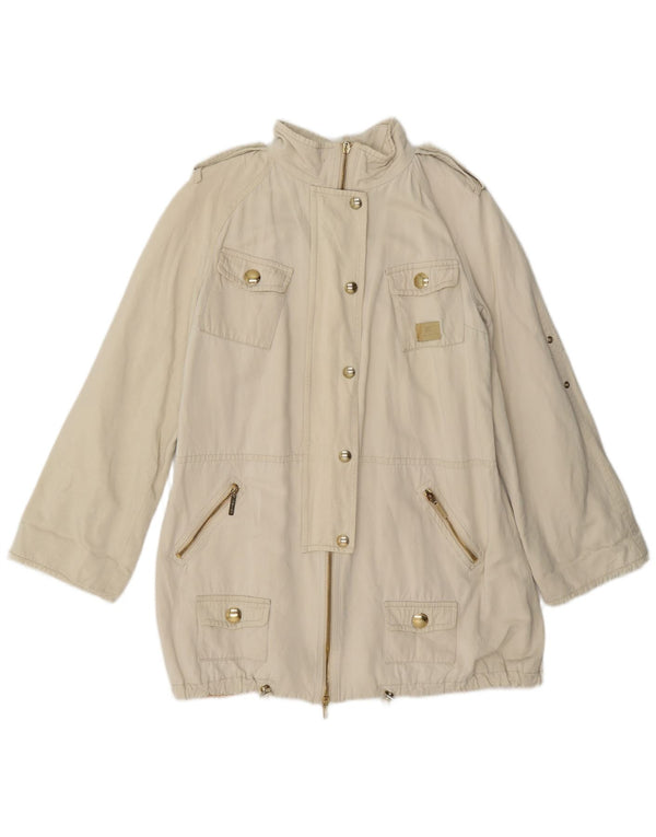 Giacca Militare Donna Elisabetta Franchi IT 46 Large Bianco Sporco
