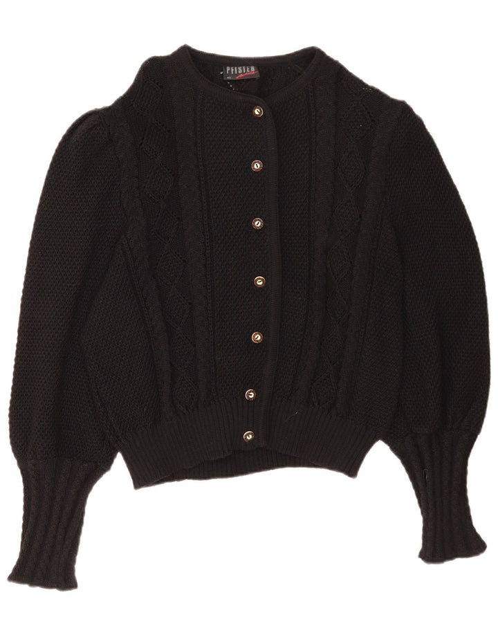Maglione cardigan da donna Pfister EU 46 XL lana vergine nera