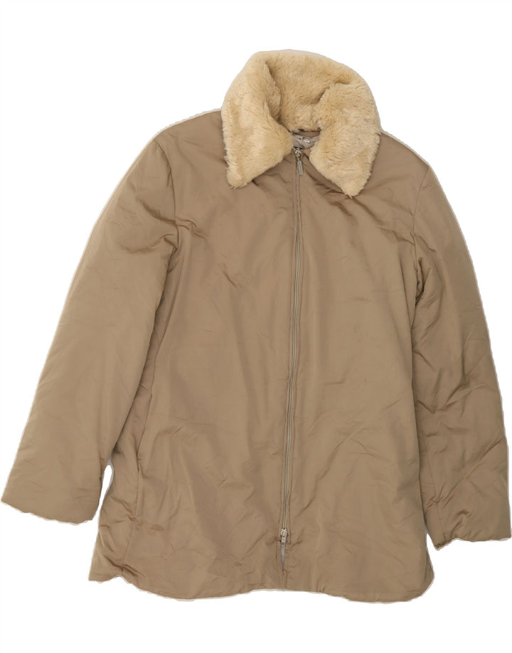 TRUSSARDI Womens Padded Jacket IT 44 Medium Beige Vintage Trussardi and Second-Hand Trussardi from Messina Hembry 
